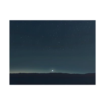 Minimalist Night Sky: Celestial Artwork with Stars and Palette - Poster