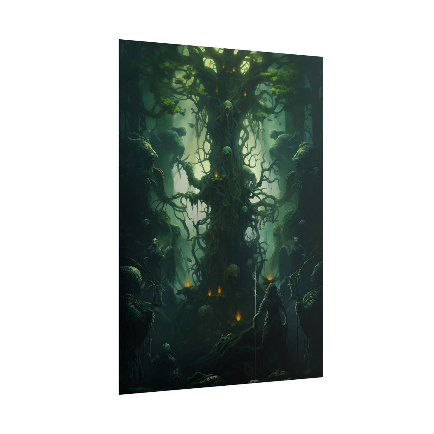 Mystical Forest Guardians: Ancient Tree Spirits Unite - Poster