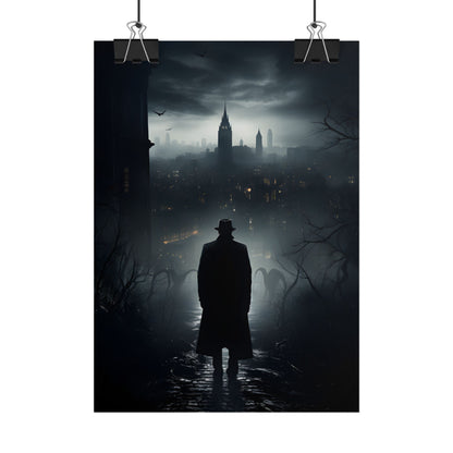 Dark Streets, Hard-Boiled: Urban Fantasy Detective Artwork - Poster