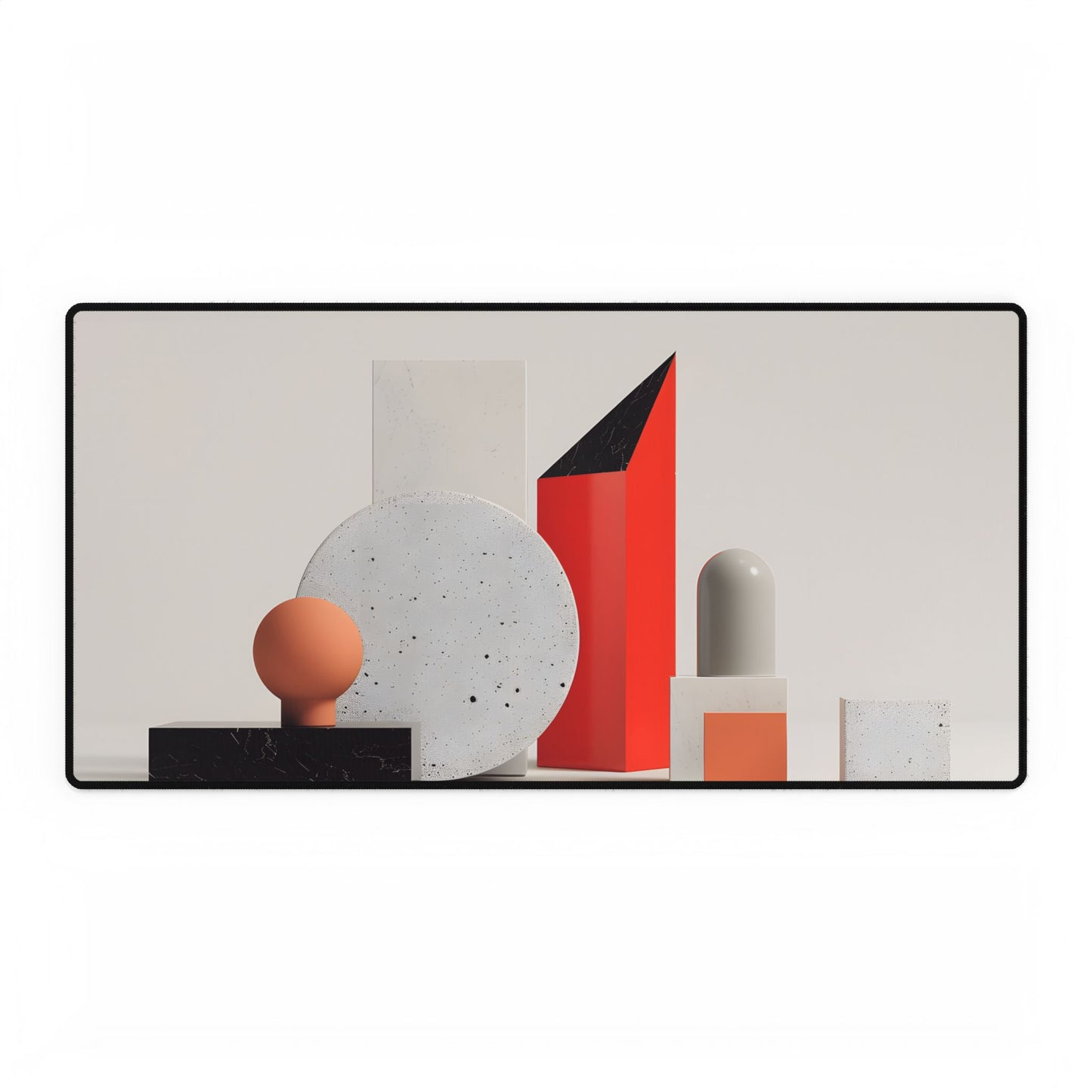 Minimalist Geometric Design: Modern Accessory Artwork - Desk Mat