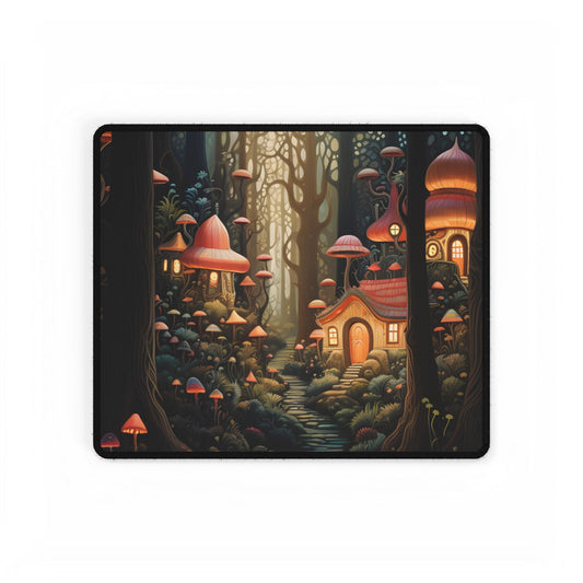 Whimsical Enchanted Forest: Illustrative Artwork - Desk Mat