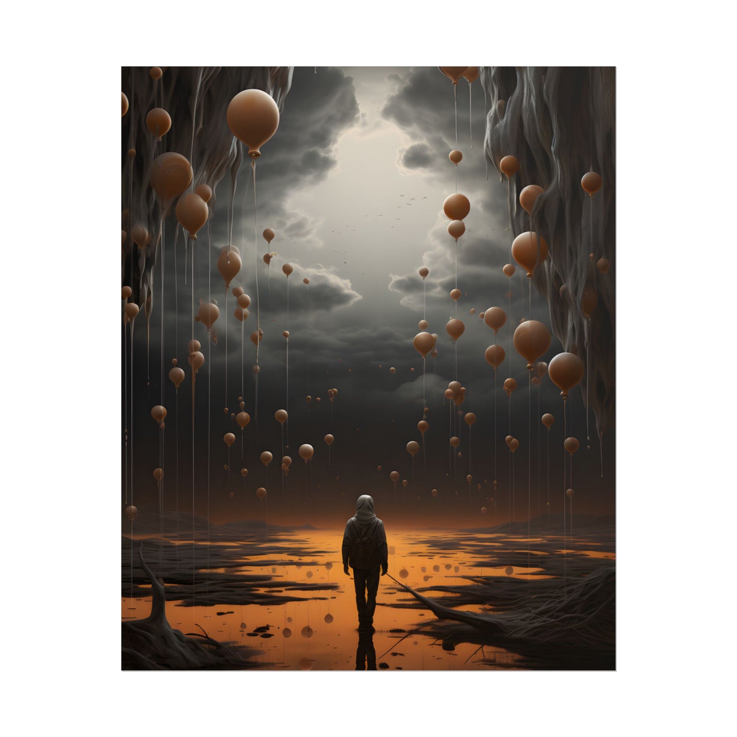 Freedom in Nature: Casual Outdoor Portrait - Poster