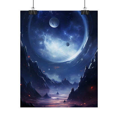 Cosmic Encounter: Black Hole Space Art - Poster