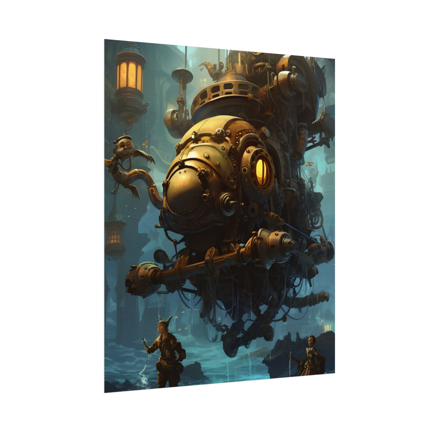 Epic Steampunk Oceanic Adventure: Crew Sets Sail - Poster