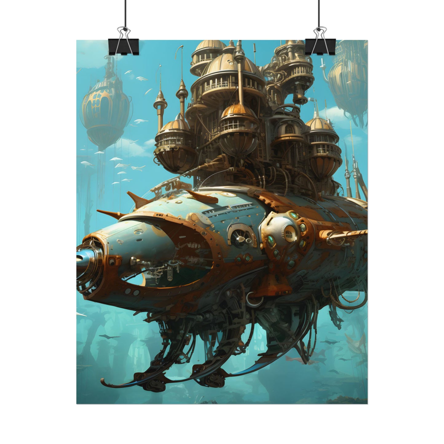 Steampunk Ocean Adventure: Victorian Industrial Voyage - Poster