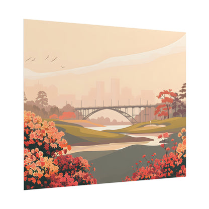 Retro Golf at Augusta: Vintage Illustration - Poster