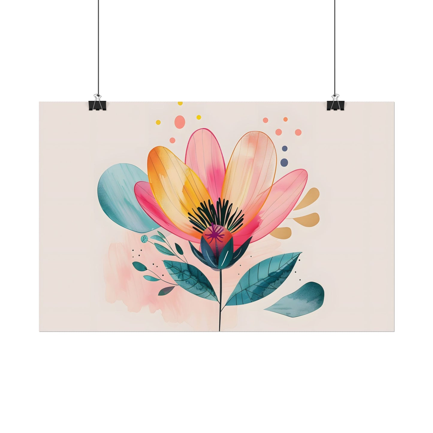Blooming Whimsy: Growth in Full Bloom - Poster
