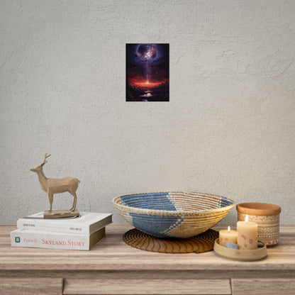 Vivid Black Hole Planet: A Detailed Cosmic Artwork - Poster
