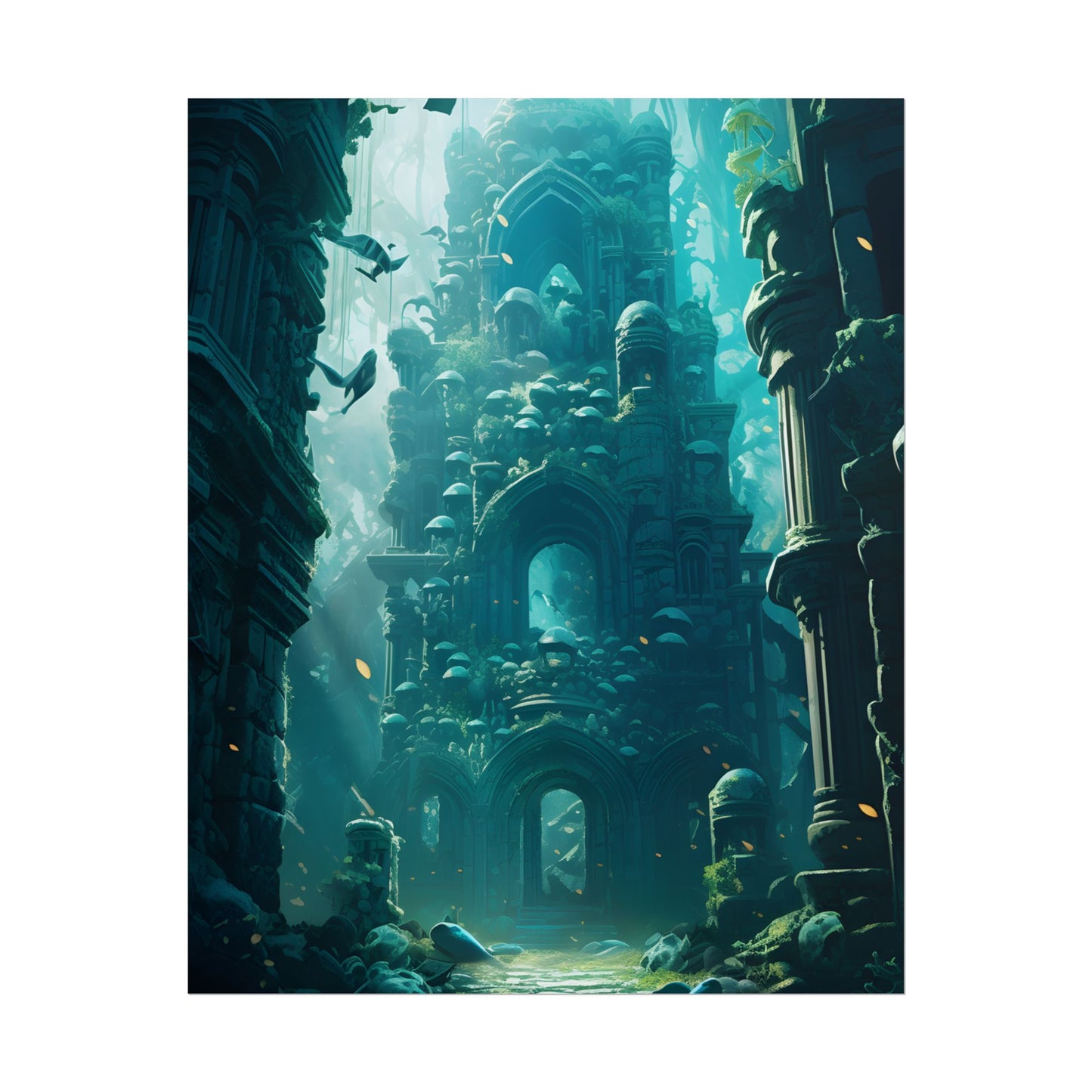Lost Underwater Civilization: Ancient Artifacts in Mysterious Depths - Poster