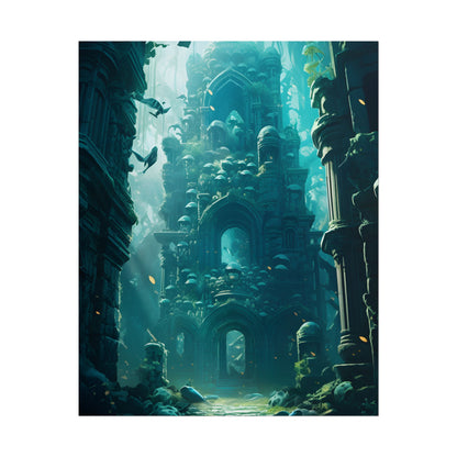 Lost Underwater Civilization: Ancient Artifacts in Mysterious Depths - Poster
