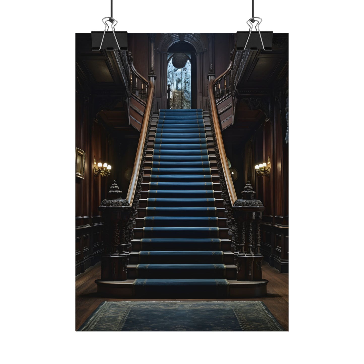 Haunted Gothic Mansion: Spooky Victorian Atmosphere Artwork - Poster