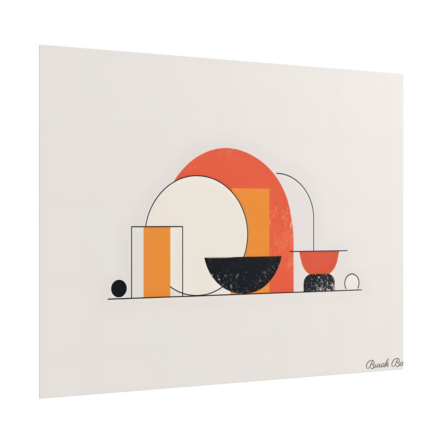 Minimalist Digital Product Design: Bold Block Artwork - Poster