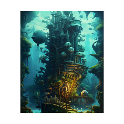 Steampunk Undersea Odyssey: Captain Nemo's Mechanical Voyage - Poster