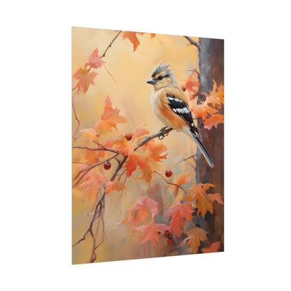 Vibrant Autumn Oak: Realistic Oil Painting - Poster