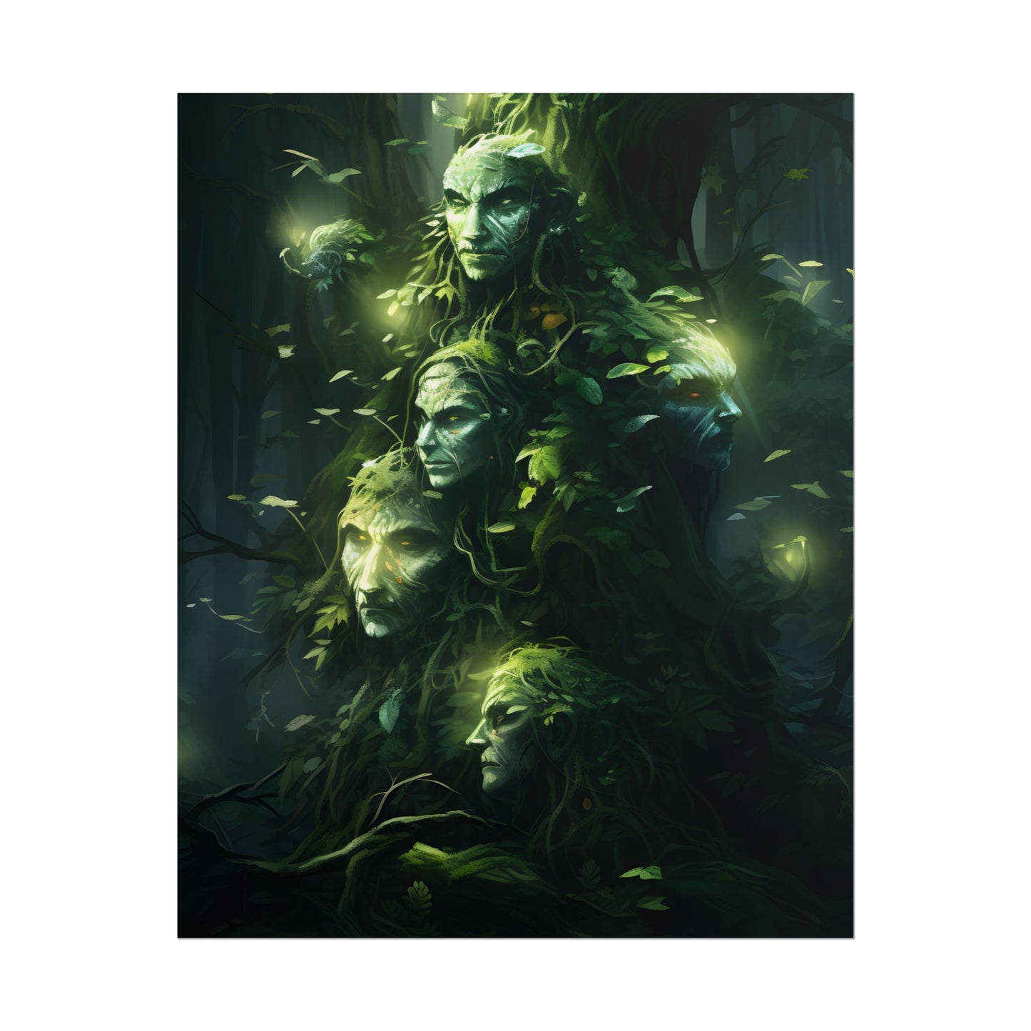 Mystical Morning Guardians: Ancient Forest Spirits - Poster