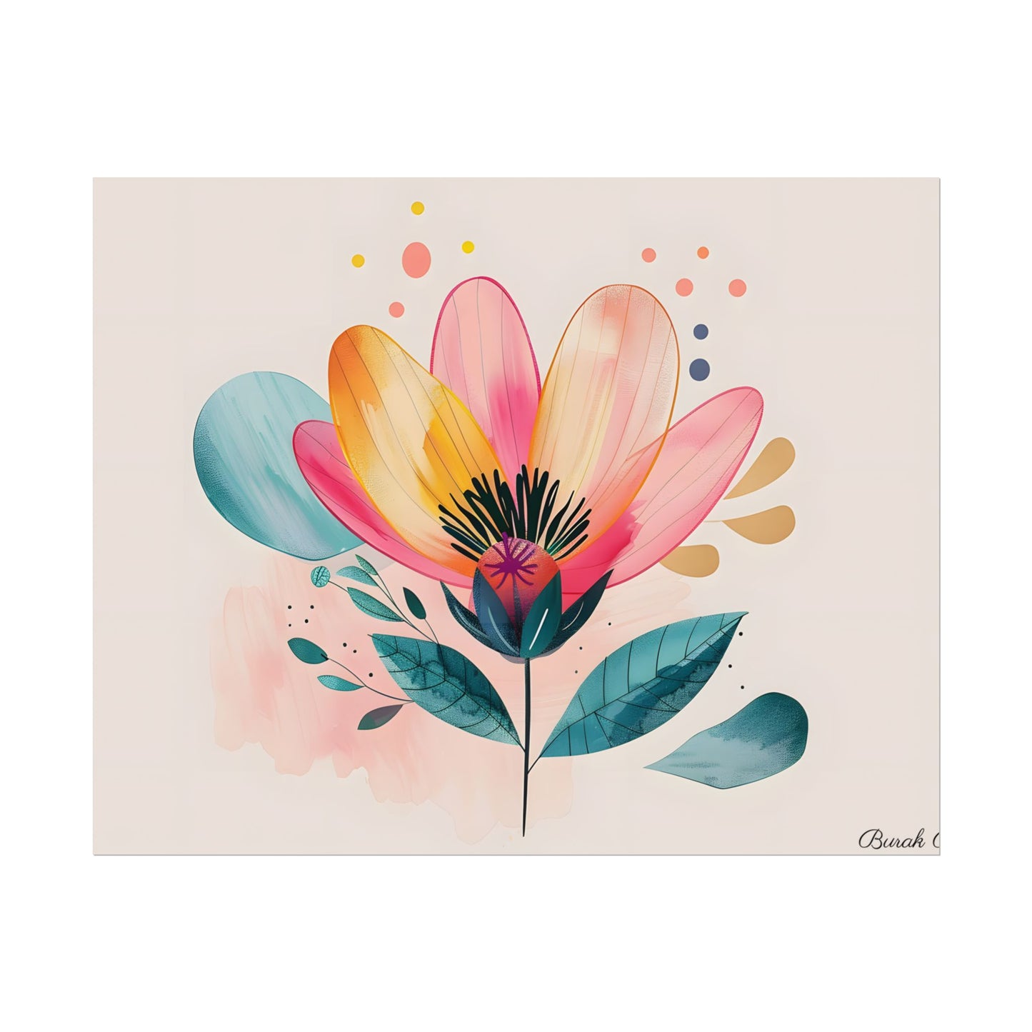 Blooming Whimsy: Growth in Full Bloom - Poster