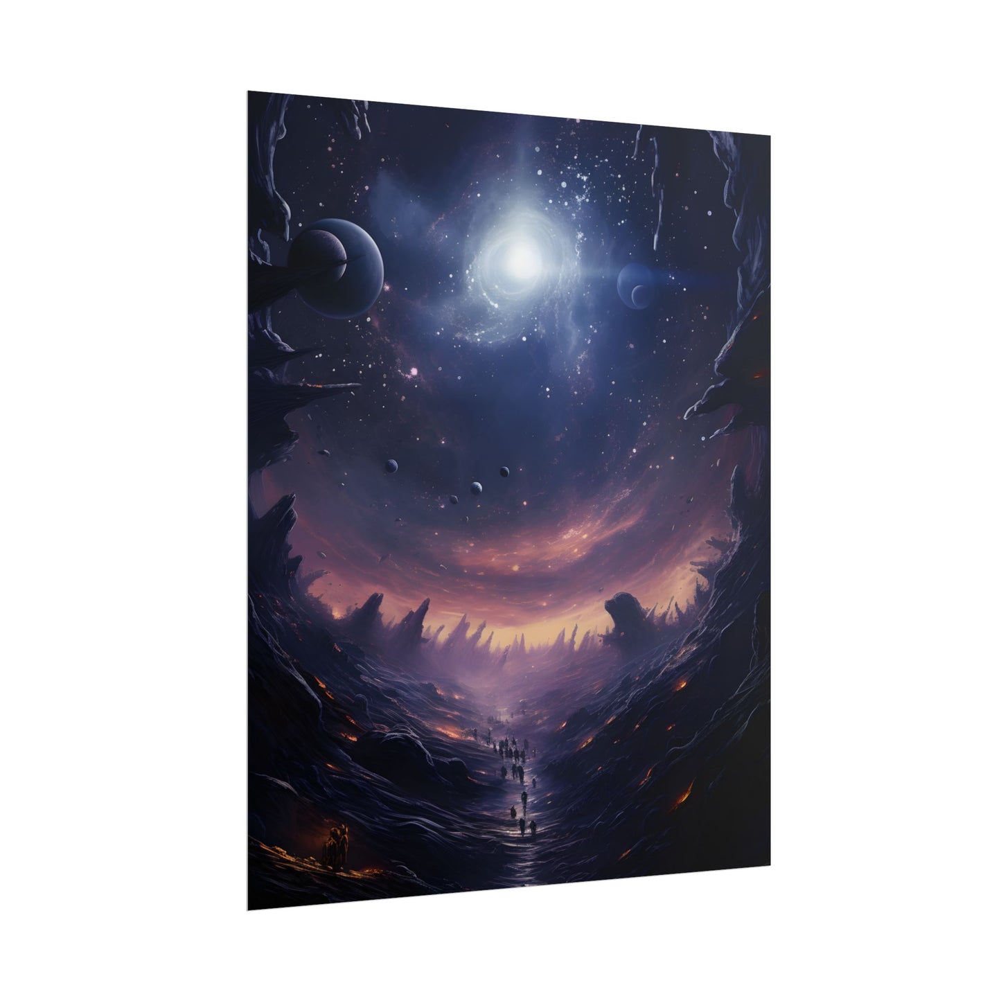 Black Hole Cosmic Art: A Planetary Masterpiece - Poster