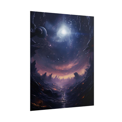 Black Hole Cosmic Art: A Planetary Masterpiece - Poster