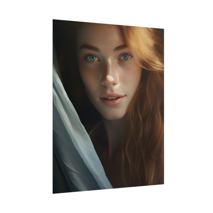 Close-Up Portrait: Bright Smile & Sharp Lips Artwork - Poster