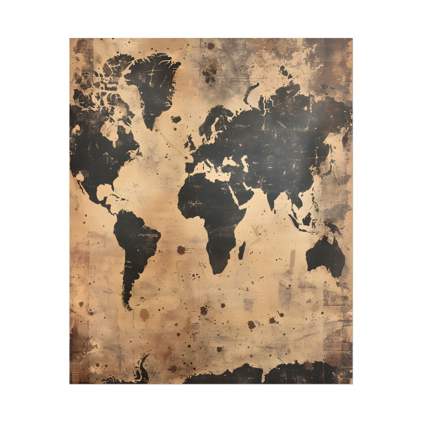 Timeless World Map: Elegant Artwork - Poster