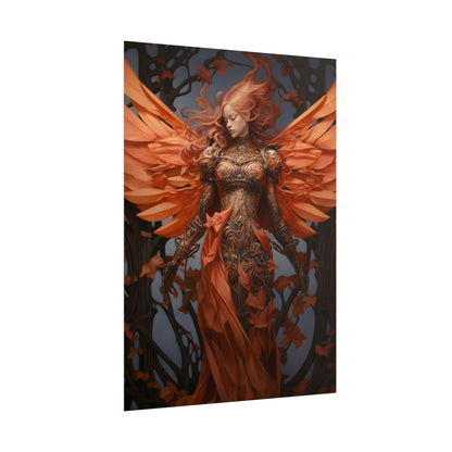 Songbird Guardian: Vibrant Nature Digital Artwork - Poster
