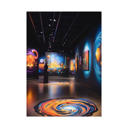Celestial Art Gallery: Wide-Angle Shot of Space Artwork - Poster