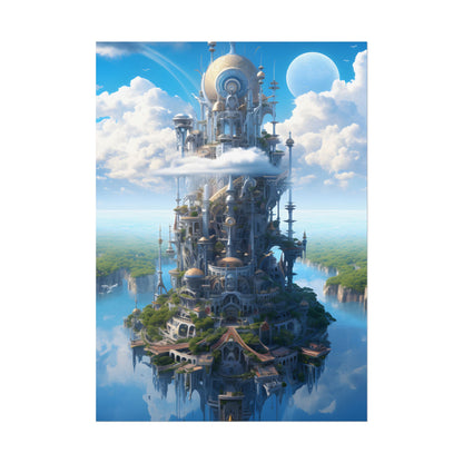 Floating City of Columbia: Breathtaking Aerial View - Poster