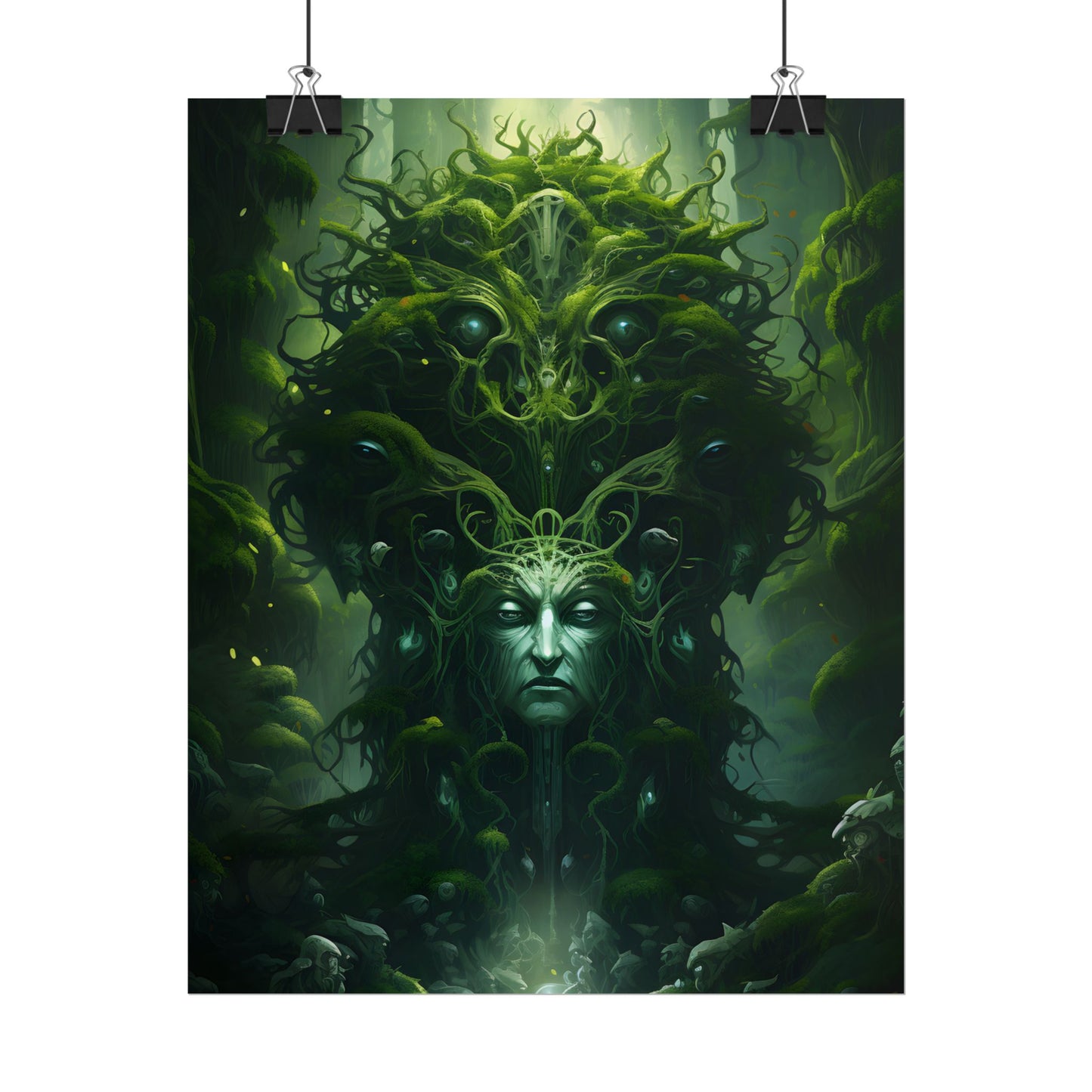 Mystical Forest Guardians: Ancient Tree Spirits Ethereal Artwork - Poster