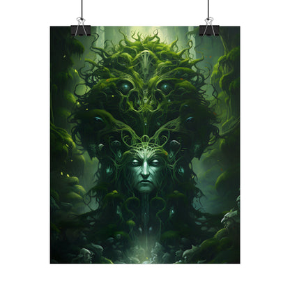 Mystical Forest Guardians: Ancient Tree Spirits Ethereal Artwork - Poster