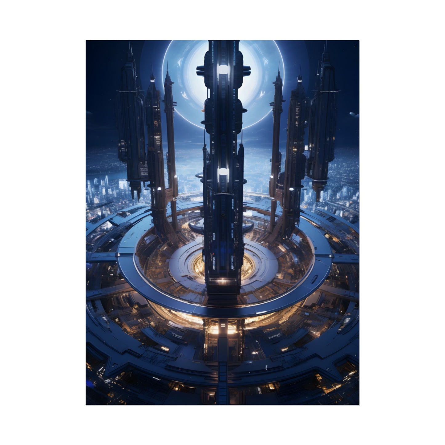 Massive Space Station: A Complex Oasis in Outer Space - Poster