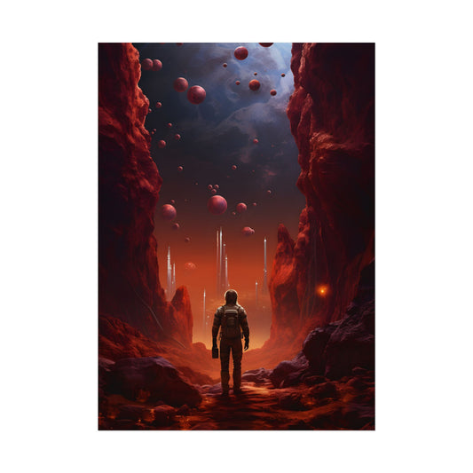 Futuristic Wilderness Explorer: Sci-Fi Space Adventure Art - Poster