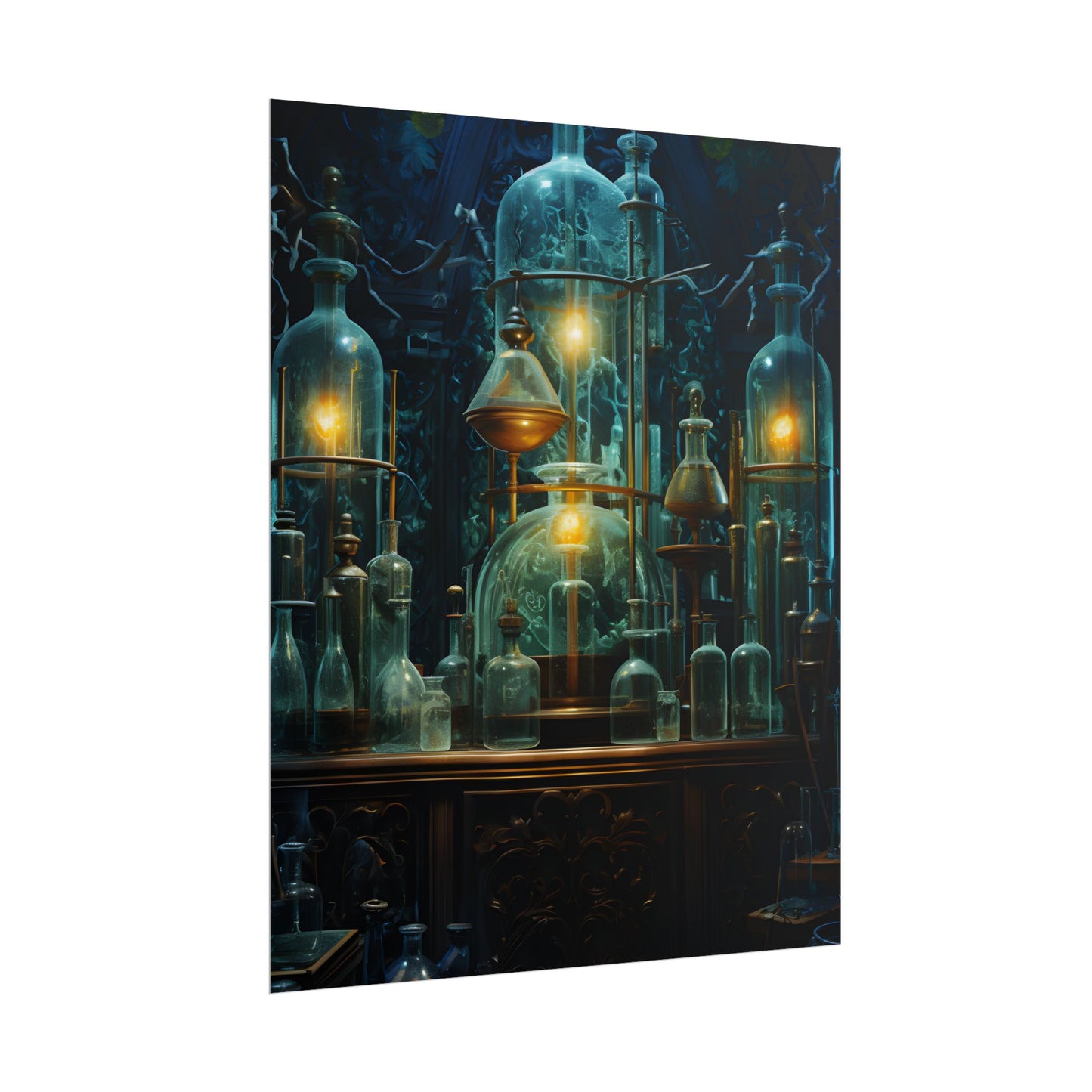 Laboratory Scene: Scientist in Chemical Research - Poster