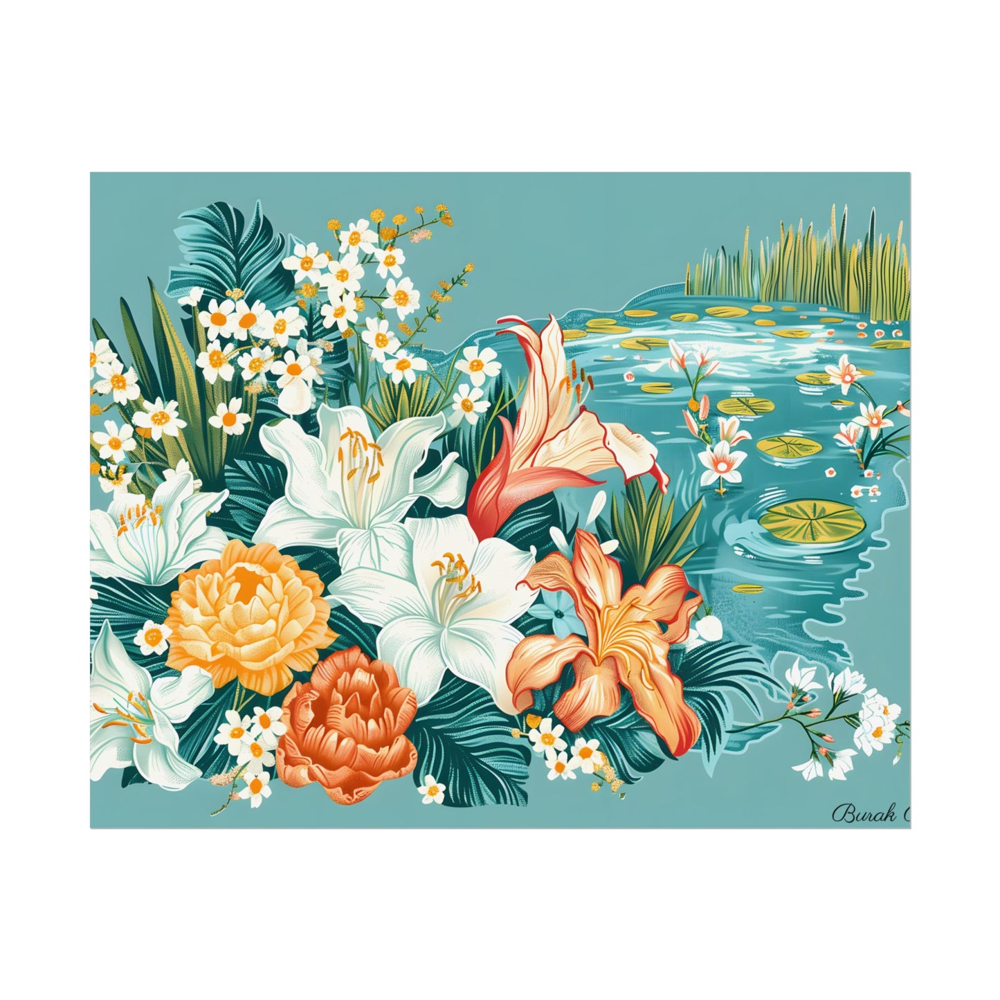 Vibrant Florida State Map: Colorful Artwork - Poster