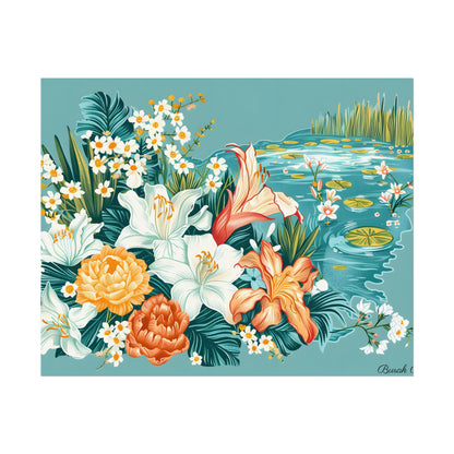 Vibrant Florida State Map: Colorful Artwork - Poster