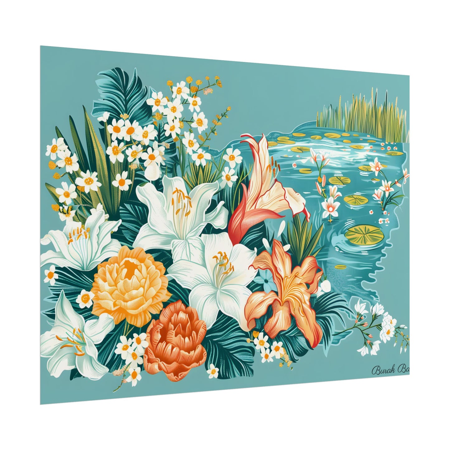 Vibrant Florida State Map: Colorful Artwork - Poster