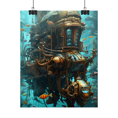Steampunk Oceanic Adventure: A Crew's Journey Through Time - Poster