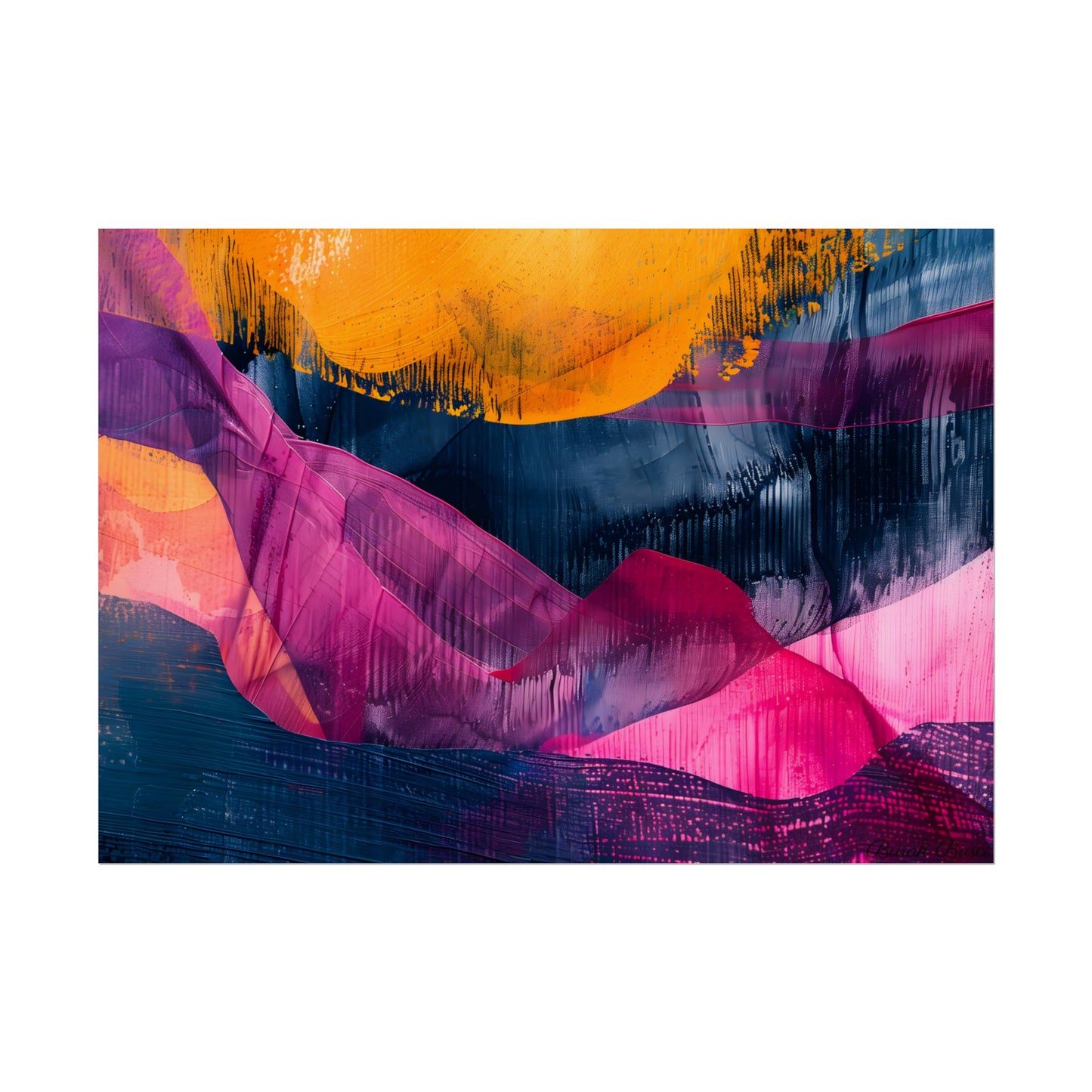Vibrant Abstract Art: Organic Patterns in Modern Colors - Poster