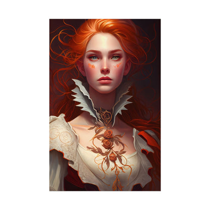Portrait of a Redhead in Soft Light - Poster