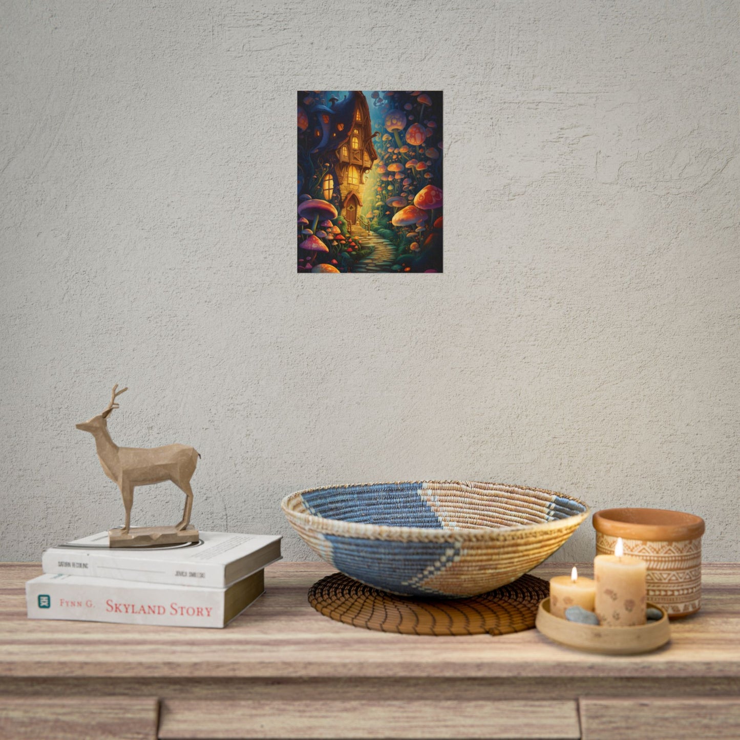 Enchanted Forest Whimsy: Vibrant Fairy Tale Artwork - Poster