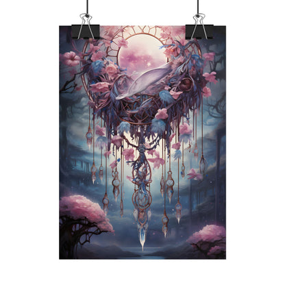Surreal Landscape: Serene Tree in Vast Sky - Poster