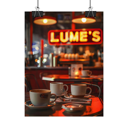 Retro Kitchen Diner: Vintage Artwork from Lukes - Poster