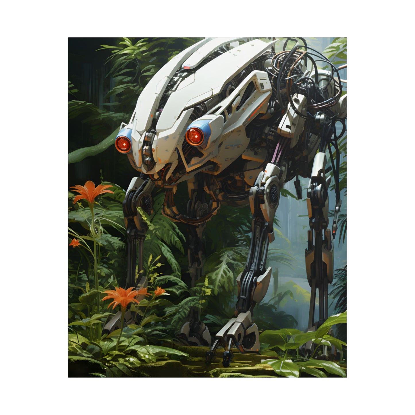 Robotic Wildlife Sanctuary: Harmony in Nature - Poster