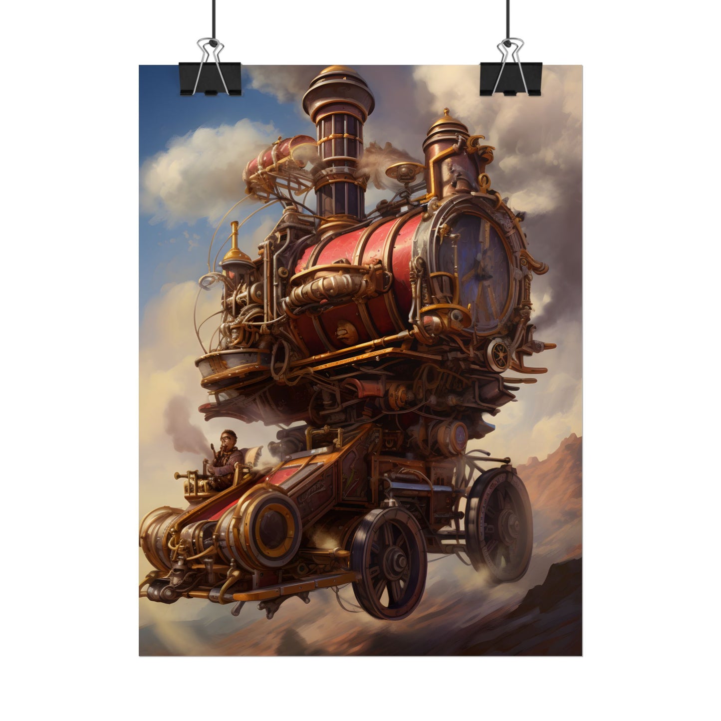 Steampunk Thrill: Airship Sky Race Adventure - Poster