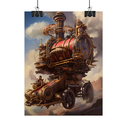 Steampunk Thrill: Airship Sky Race Adventure - Poster