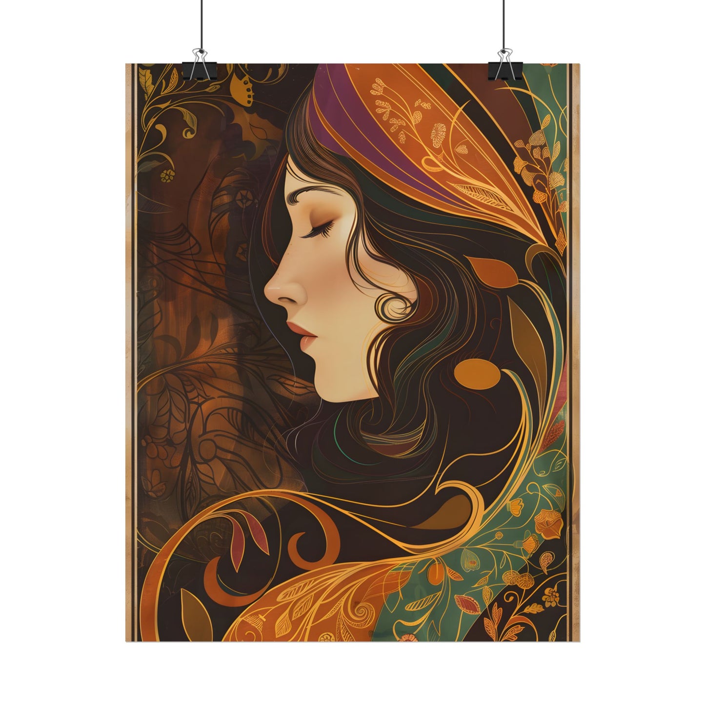 Vintage Art Nouveau Poster: Elegant Design - Poster