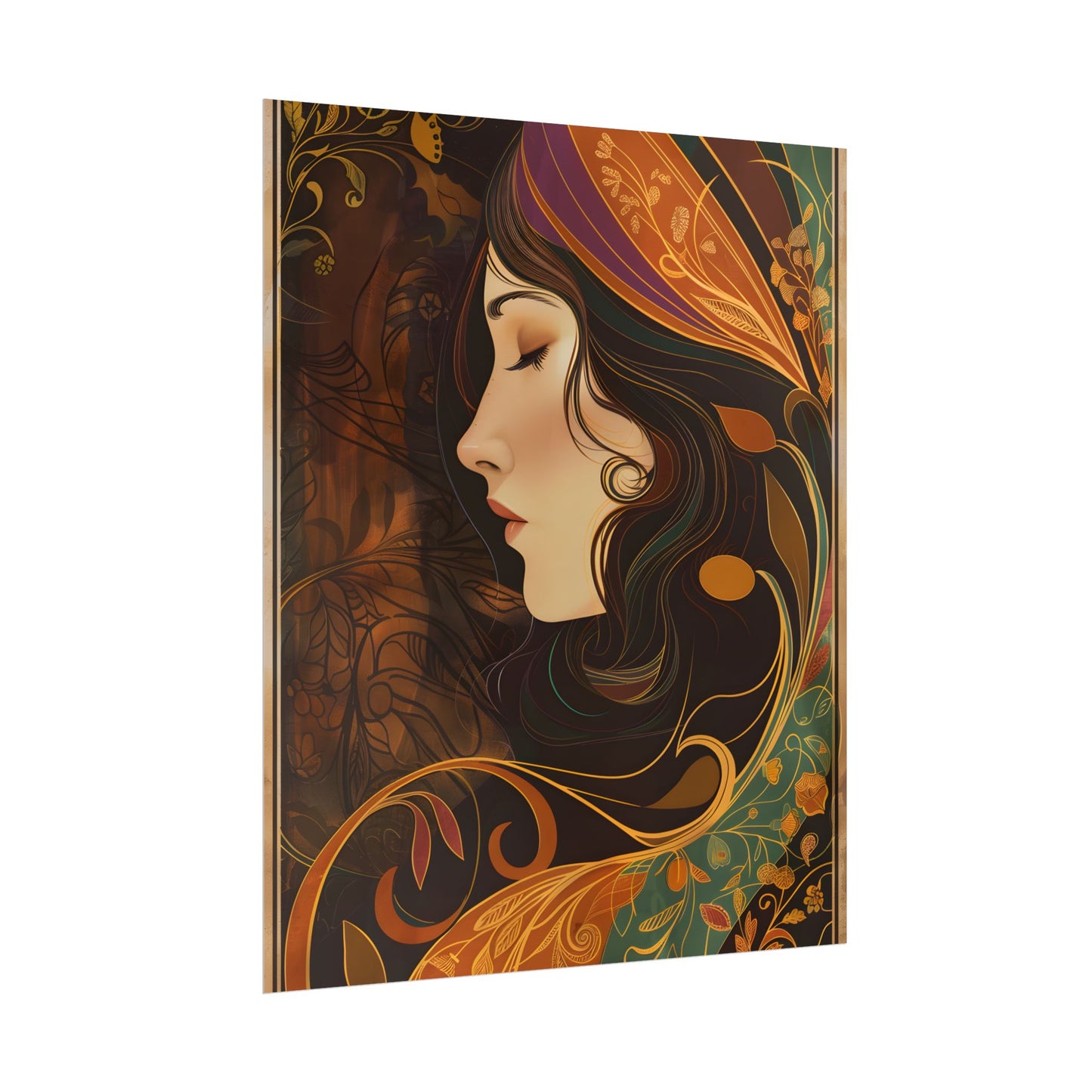 Vintage Art Nouveau Poster: Elegant Design - Poster