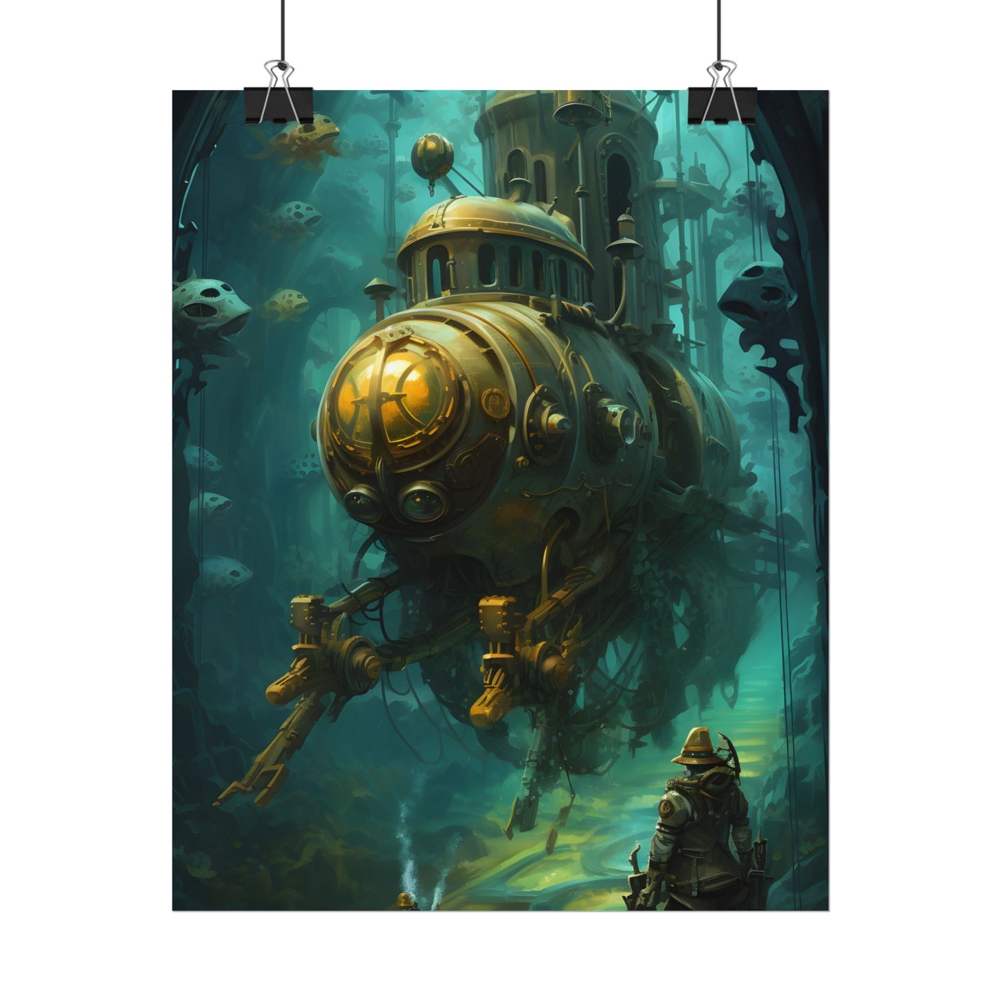 Underwater Steampunk Adventure: A Hero's Quest for Discovery - Poster
