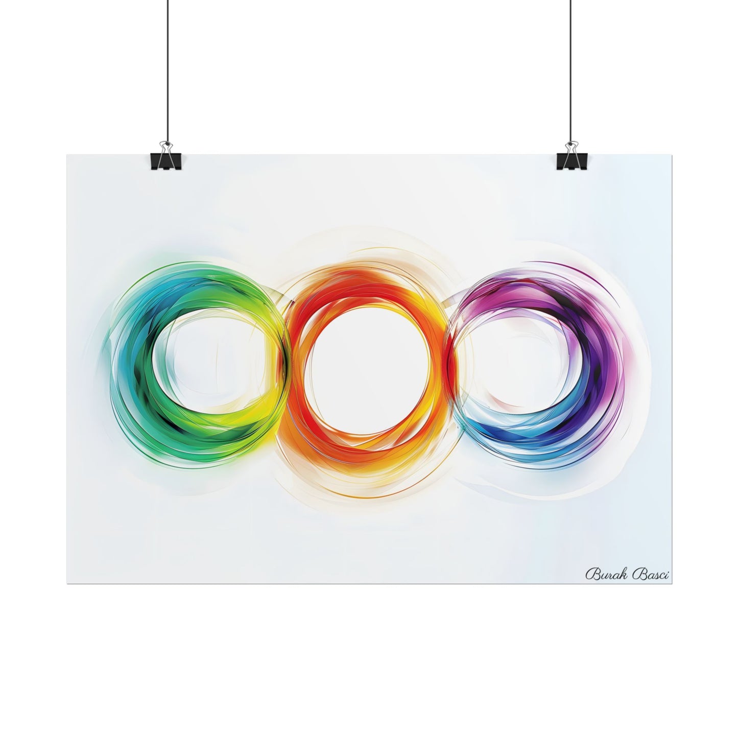 Colorful Swirls: Graphic Art Design - Poster