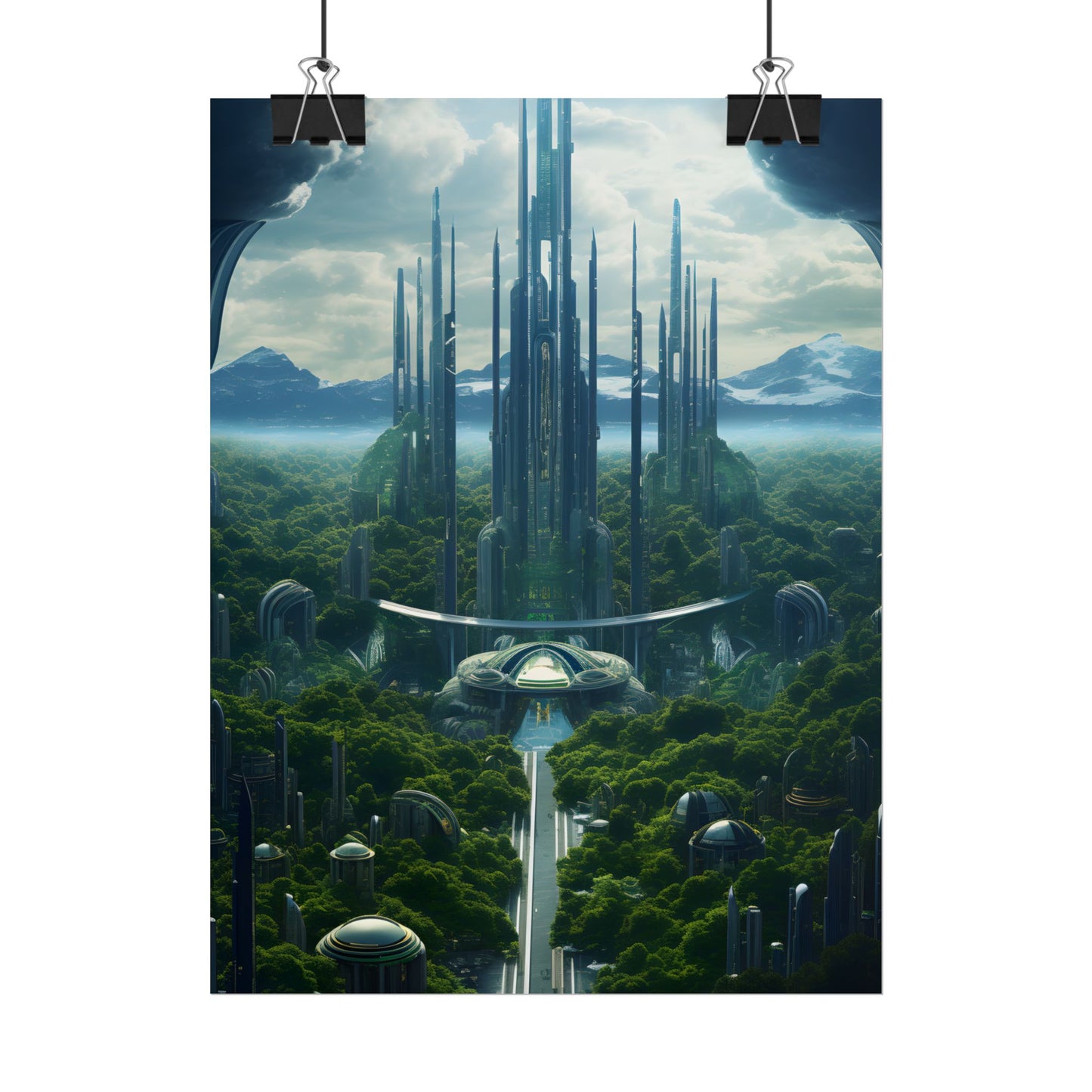 Dystopian Utopia: Perfect Yet Oppressive Society - Artwork - Poster