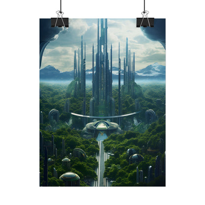 Dystopian Utopia: Perfect Yet Oppressive Society - Artwork - Poster